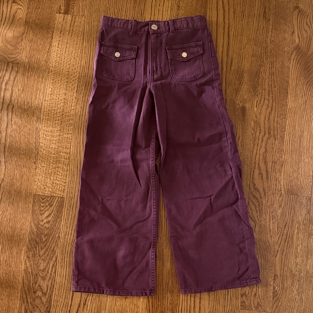 Kids Wide-Leg Pants in Plum